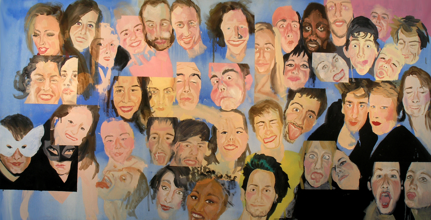 Les idiots- oil on canvas- 200 x 102 cm