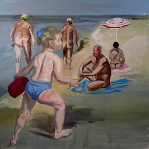 Beach 2, oil on canvas, 100 x 100 cm