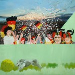 Supporters 1, oil on canvas, 120 x 120 cm